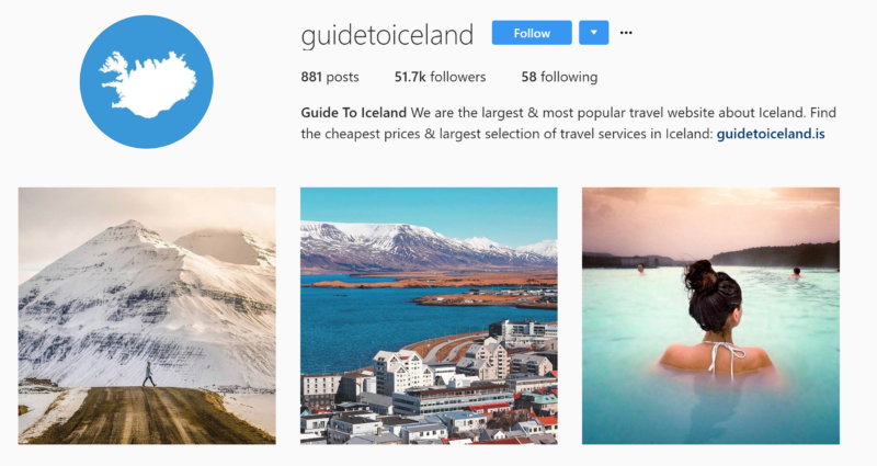 Instagram content marketing travel